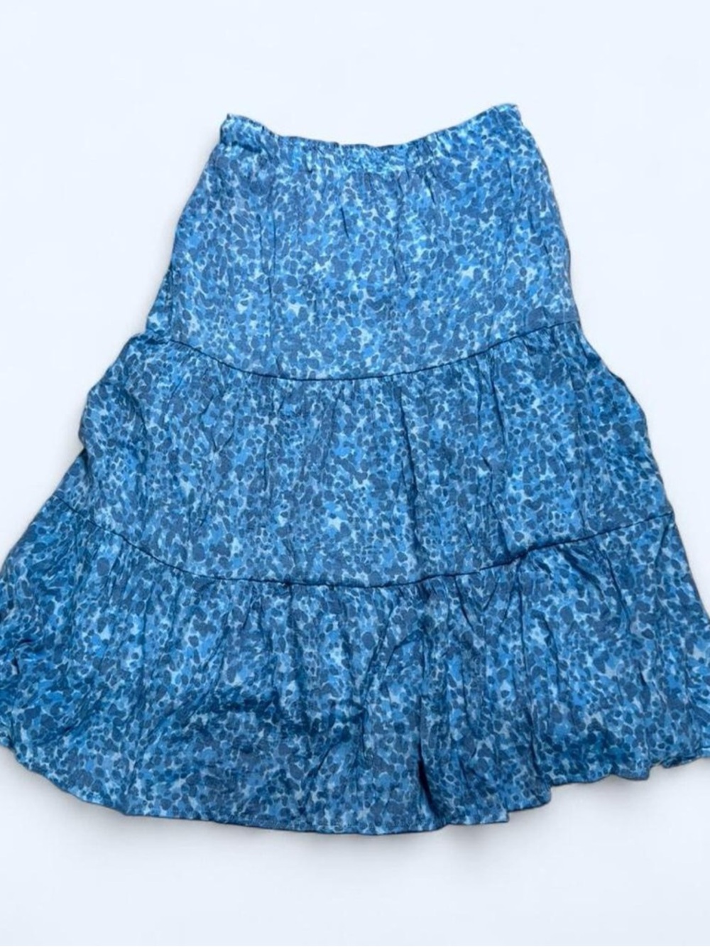 Nanette Lepore Blue Tiered Midi Skirt